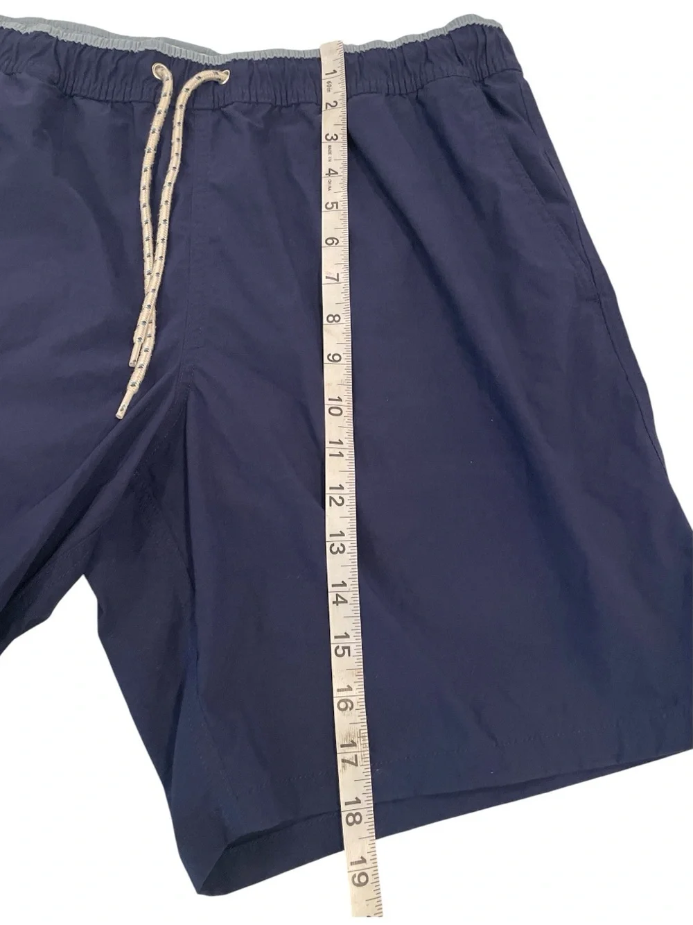 J.Crew Men’s Navy Blue Drawstring/Elastic Swim Trunks Size L